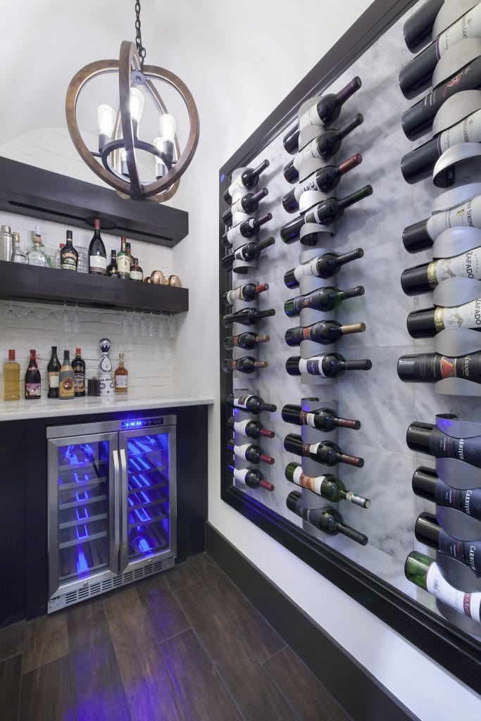 Wine cellar in Villa Sirena, a home by Orlando Custom Home Builder Jorge Ulibarri. 