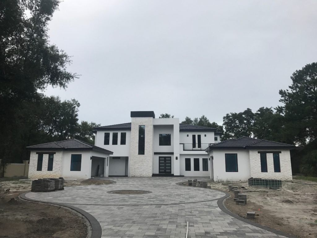 Florida Modern styled home designed and under construction by Orlando Custom Home Builder Jorge Ulibarri in Lake Mary. www.imyourbuilder.com