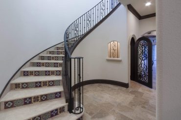 interior luxury home stairway tiles